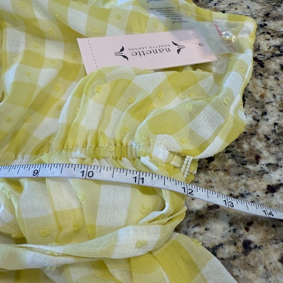 Nanette Lepore midi dress green & white plaid SZ 4 - Picture 10 of 12